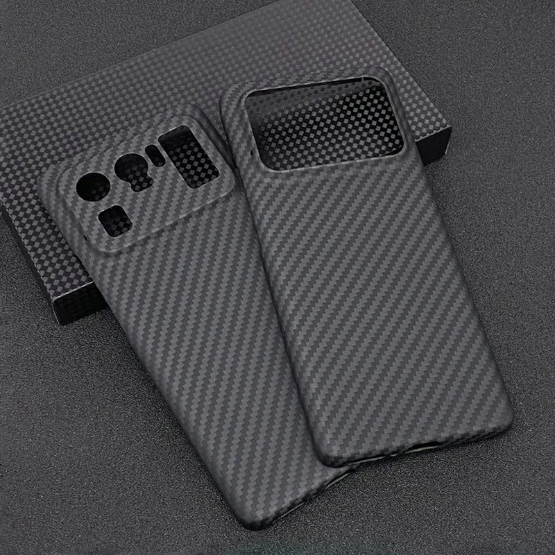 Real Carbon Fiber Lens Protection Phone Case for Xiaomi Mi 11 Ultra Carbon Fiber Hard Cover Cases