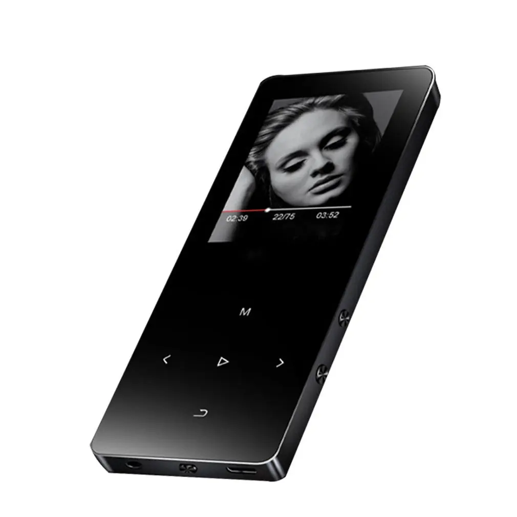black HiFi Sound MP3 MP4 Player Lossless Music Playing 1.8" Screen Audio Video Player E-book FM Radio With 8GB TF Card - Color: black