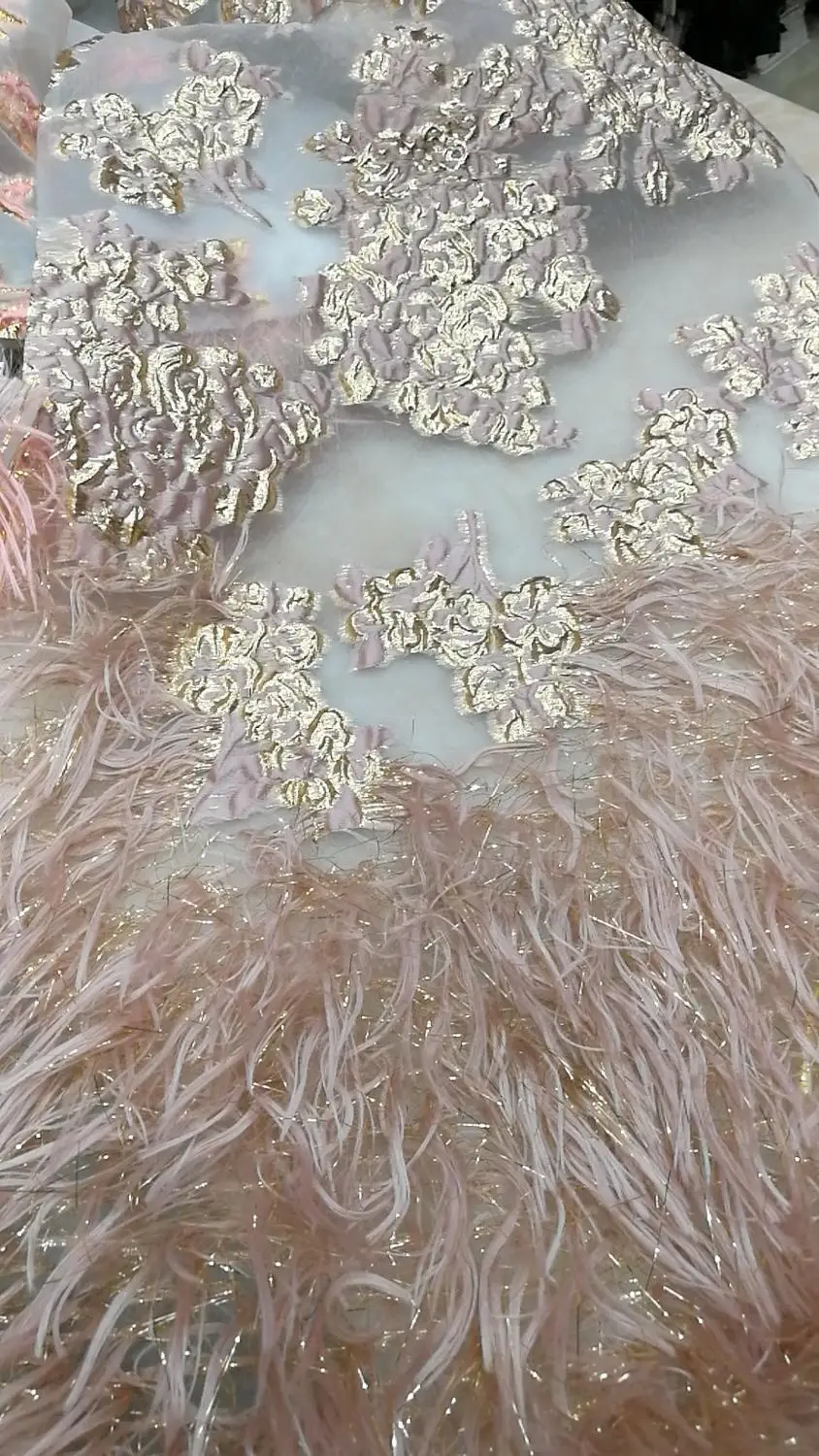 Ja004#7 ярдов/партия розовый цвет смесь золотой жаккард тюль кружева хорошее качество для распиловки свадебное платье/вечерние