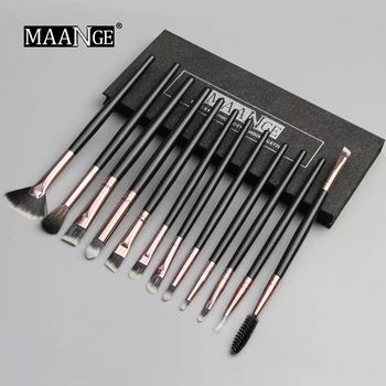 

MAANGE Pro 12 pcs/lot Makeup Brushes Set Eye Shadow Blending Eyeliner Eyelash Eyebrow Brush For Makeup Wholesale pinceau sourcil