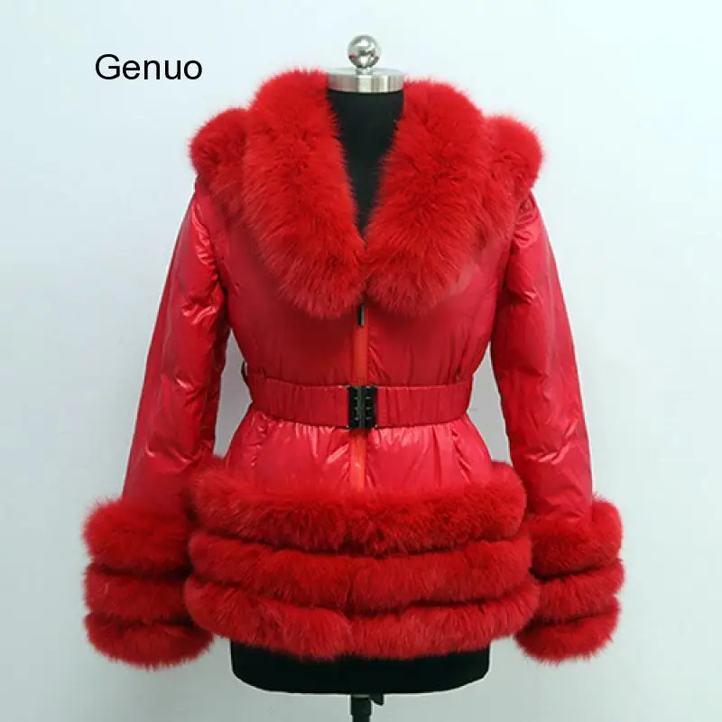 Women Furry Overcoat Winter Jacket Faux Fur Collar