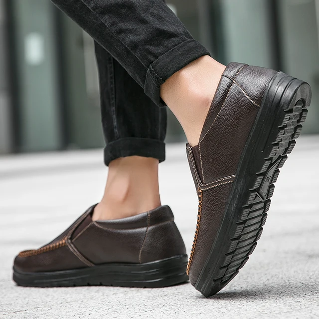 Men Loafers Light Leather Outdoor Casual Walking Soft Men's Shoes 6