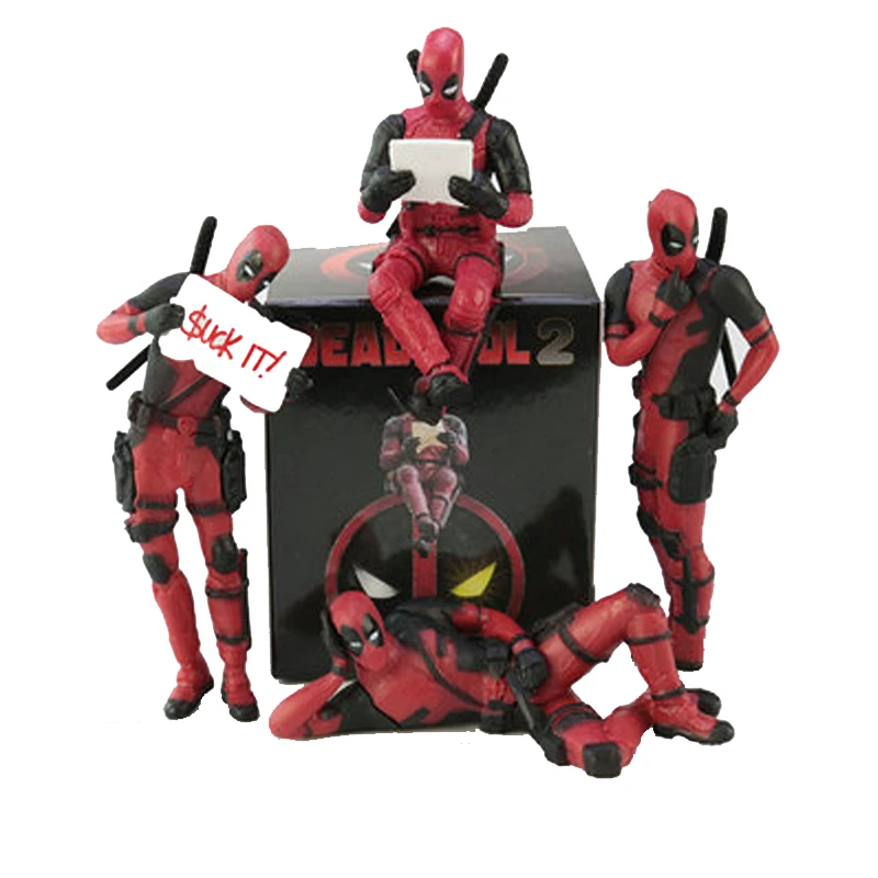 X-Men Deadpool 2 Action Figure Sitting Posture Model Anime Mini Doll Decoration 