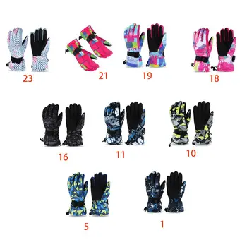 

Unisex Waterproof Winter Gloves Graffiti Camo Print Windproof Thermal Ski Mitten