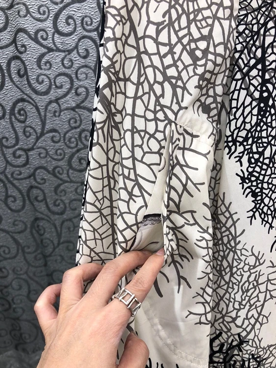 100%Cotton Women's Skirt 2021 Autumn High Quality Clothes Ladies Sexy Wild Prints Pocket Patchwork Large Swing Casual Skirts