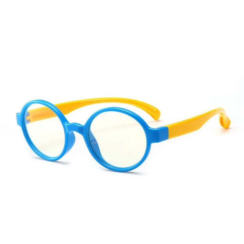 Гибкие детские оптические очки, гибкие цельные безопасные очки, гладкие зеркальные, силиконовые, анти-синий светильник, очки, оправа для очков - Цвет оправы: EP0217C5L