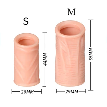 2pcs Protect Foreskin Ring Penis Extender Sleeve Condom Cock Ring Prostate Massage Male Chastity Intimate Goods Sex Toys For Men 4