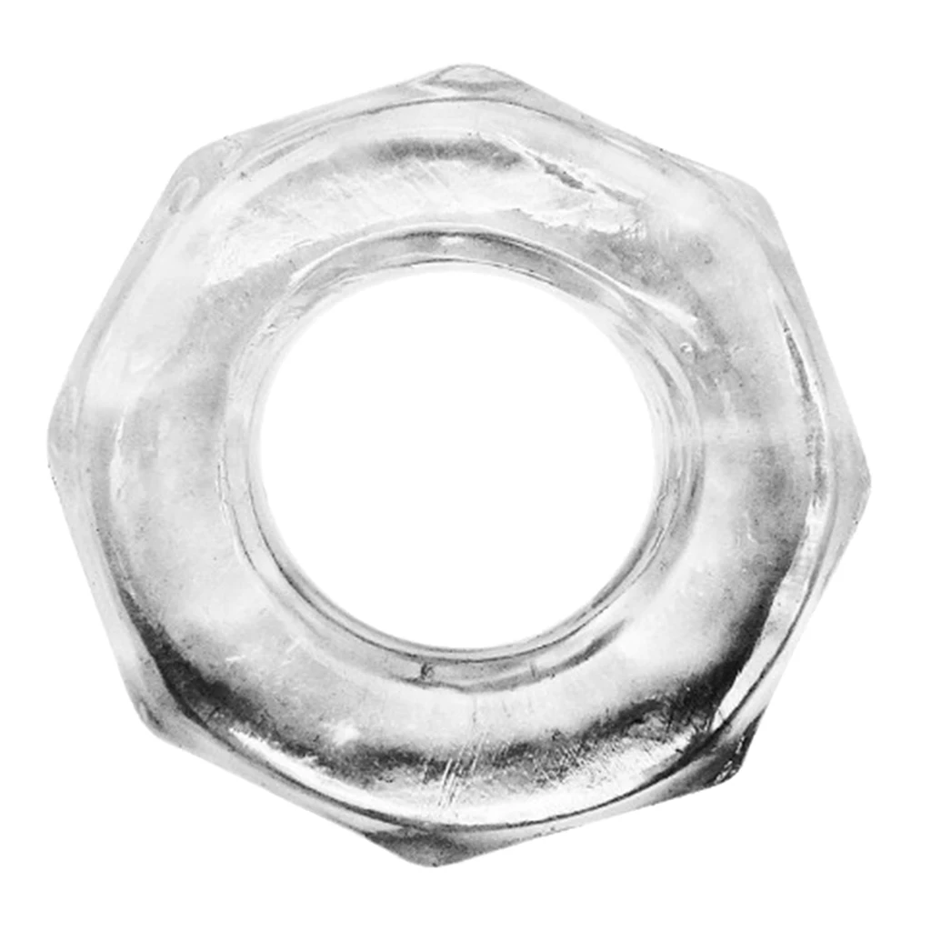 Silicone Crystal Clear Reusable Penes Extender Chaste Ring Lock for Delay Ejaculation Erection Impotence Prolong