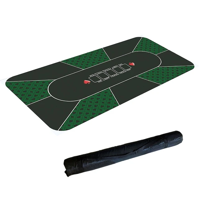 Tapis De Jeu De Carte Poker Pliante En Caoutchouc 180 X 90 Cm 10