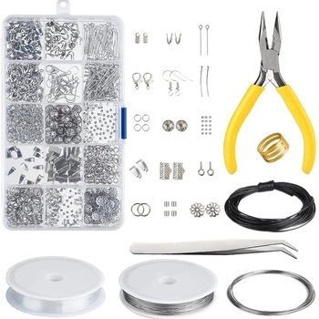 

Jewelry Making Repair Supplies Kit Jewelry Findings Starter Kit Jewelry Beading Making and Repair Tools Kit
