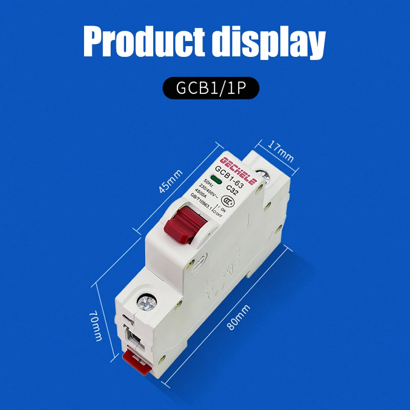 TPN 1P Мини автоматический выключатель MCB 10A, 16A, 20A, 25A, 32A мини DZ47 воздушный выключатель C45 переключатель низкого напряжения