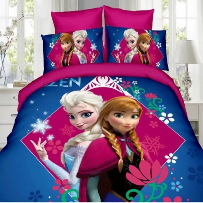 Disney Frozen Magical Princess Elsa Anna Bedding Sets Kids Duvet Cover Pillowcase for Children Boys