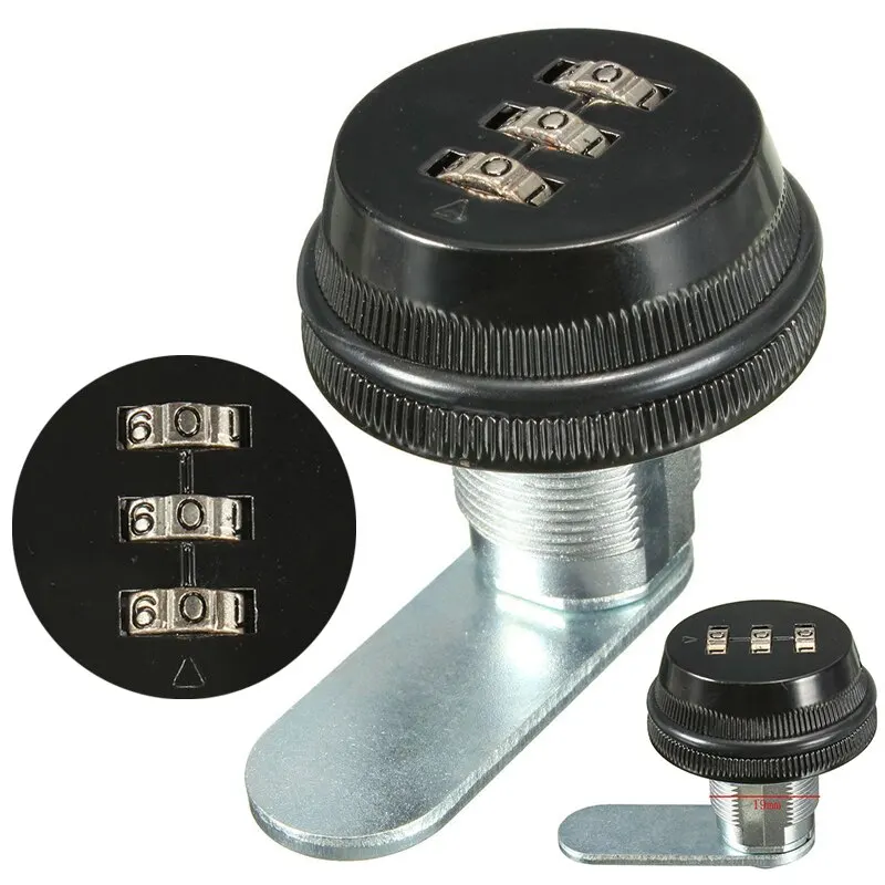 Home Security 3 Digit Combination Camlock Mailbox Furniture Door Password Cam Lock Keyless Tongue Lock Accessories Zinc Alloy