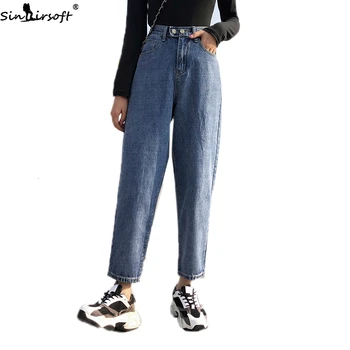

Women's Hot Sale High-waist Jeans Cotton Spring New Thin Slim Straight Jeans Women Fashion Trend Harlan Casual Jeans Woman