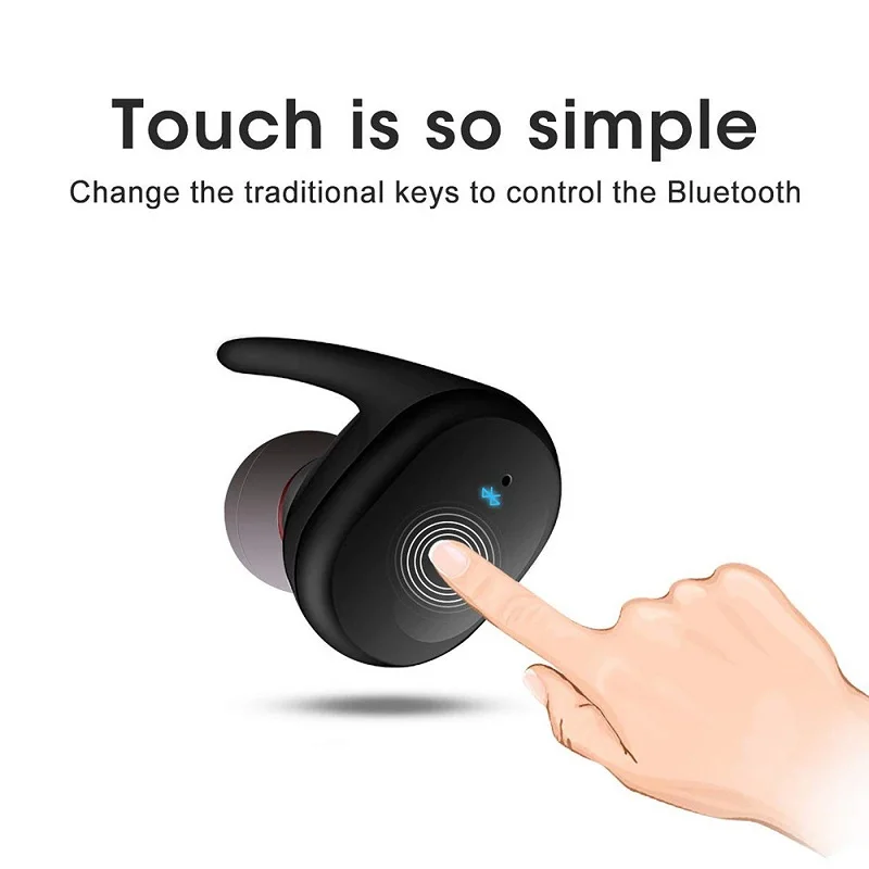 Bluetooth V5 0 Touch Headset TWS True Wireless Dual Earbuds Earphones Sports Waterproof Earbuds Headsets With Mic for cellphone