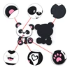 LOFCA 1pc Panda Silicone Teether BPA Free Food Grade Baby silicone teething Pendant Toys Baby Care Pacifier Chain Gift Making 3