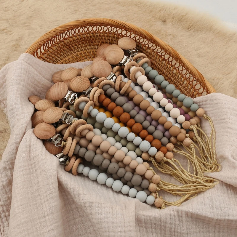 Description Picture 4 of itemSilicone Baby Anti-drop Chain Pacifier Clips Infant Nipple Appease Soother Chain Clips Dummy Holder