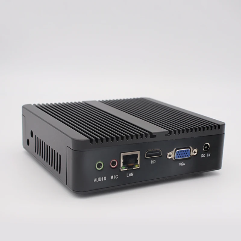 

Fanless mini pc Quad core Celeron N2940 mini computer ubuntu mini pc win10 1 lan 12v support