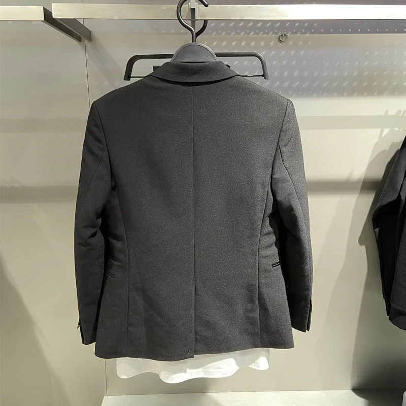 

Костюм мужской деловой из двух предметов, однотонный, Повседневный, приталенный, с брюками, в Корейском стиле, осень 2022