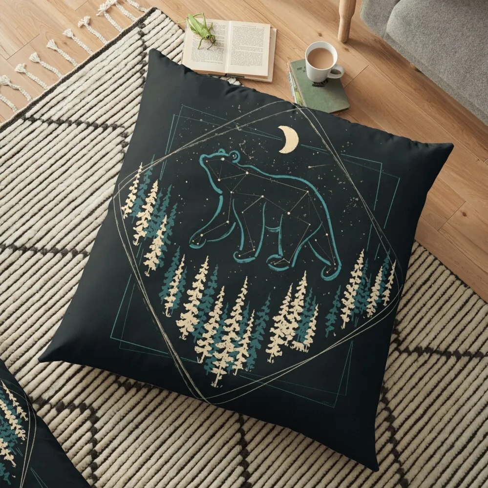 The Heaven&#39;s Wild Bear Floor Pillow