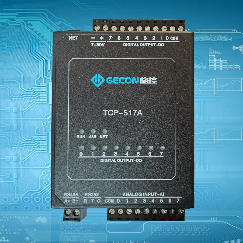 Аналоговый вход 8 дорог 4-20мА модуль сбора RS485 RTU Modbus 8-дюймовый выход транзистора |