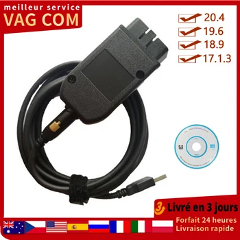 

USB Interface Super VAG19.6 V1 OBD2 16 pin19.6 HEX V2 for seat VW AUDI Skoda VAG multilingual ATMEGA162 + 16V8 + FT232RQ