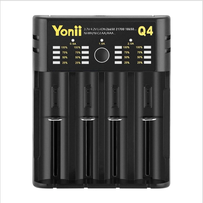 Полностью 18650 зарядное устройство 4 слота Usb 21700 Aa Aaa 26650 умная литиевая батарея Nimh батарея независимое зарядное устройство