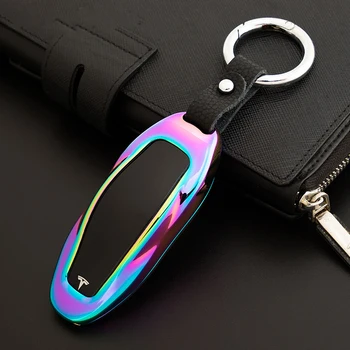 

High Quality Car Zinc alloy Metal Key Cover Shell Pocket For Tesla Model S Model 3 Key Case For Car Accessories