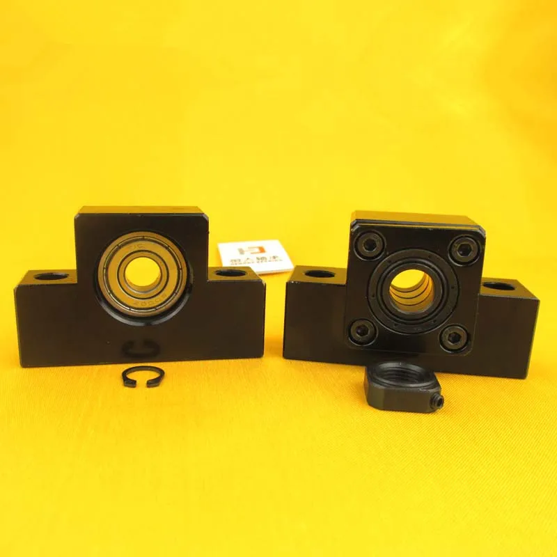 

1PCS Ballscrew End Supports Set Aluminum One fixed side floated side lock nut