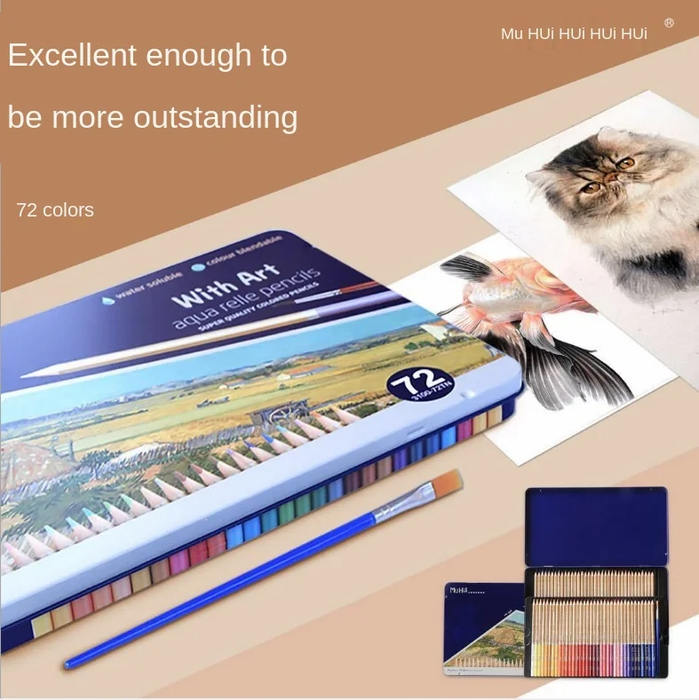 

Amazon Color Lead 72 Color Water Soluble Pencil Drawing Coloring Art Painting Colored Pencil Set Professional Customization