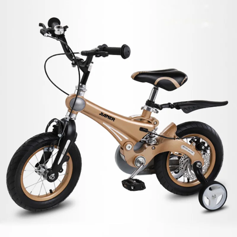 Светильник детский велосипед из магниевого сплава детский велосипед с тренировочными колесами подарок для детей Детский велосипед для мальчиков и девочек детский велосипед - Цвет: gold