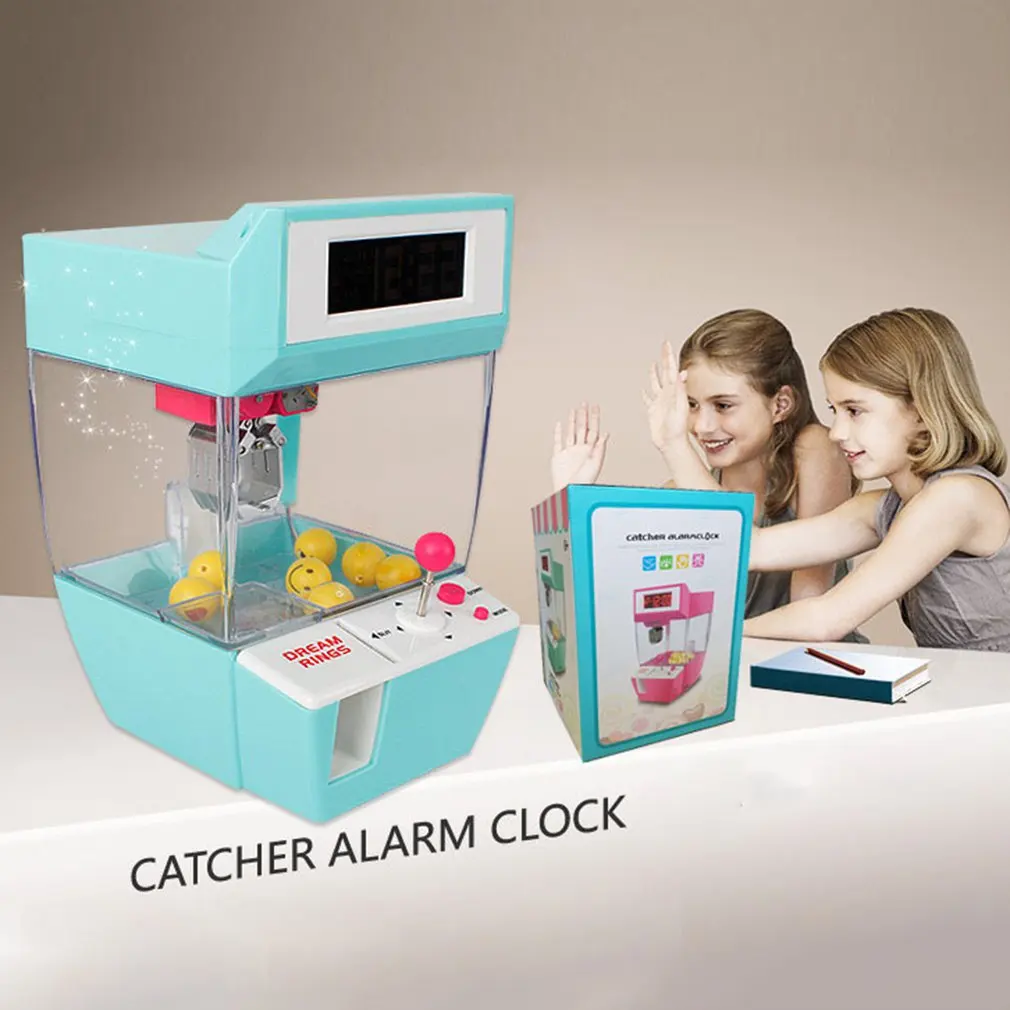 Catcher Alarm Clock Coin Operated Game Machine Crane Machine Candy Doll Grabber Claw Machine Arcade Machine Automatic Toy Kids