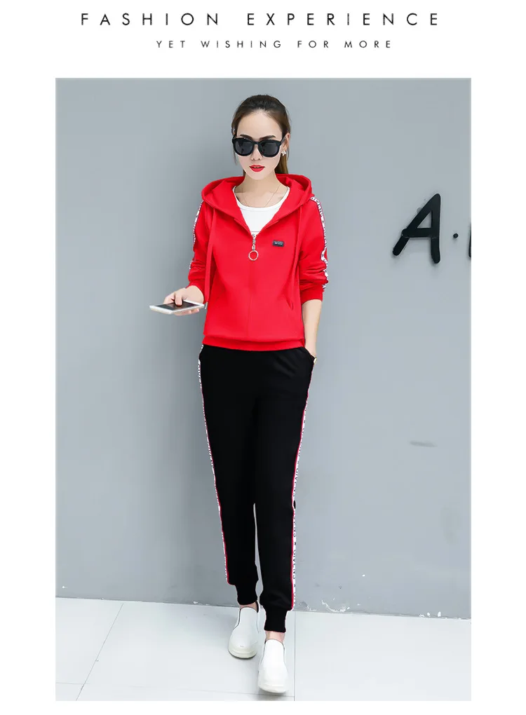 Женский спортивный костюм, Vetement Femme,, Ropa Deportiva Mujer, толстовка+ футболка+ штаны, зимняя одежда, женская одежда, уличная одежда