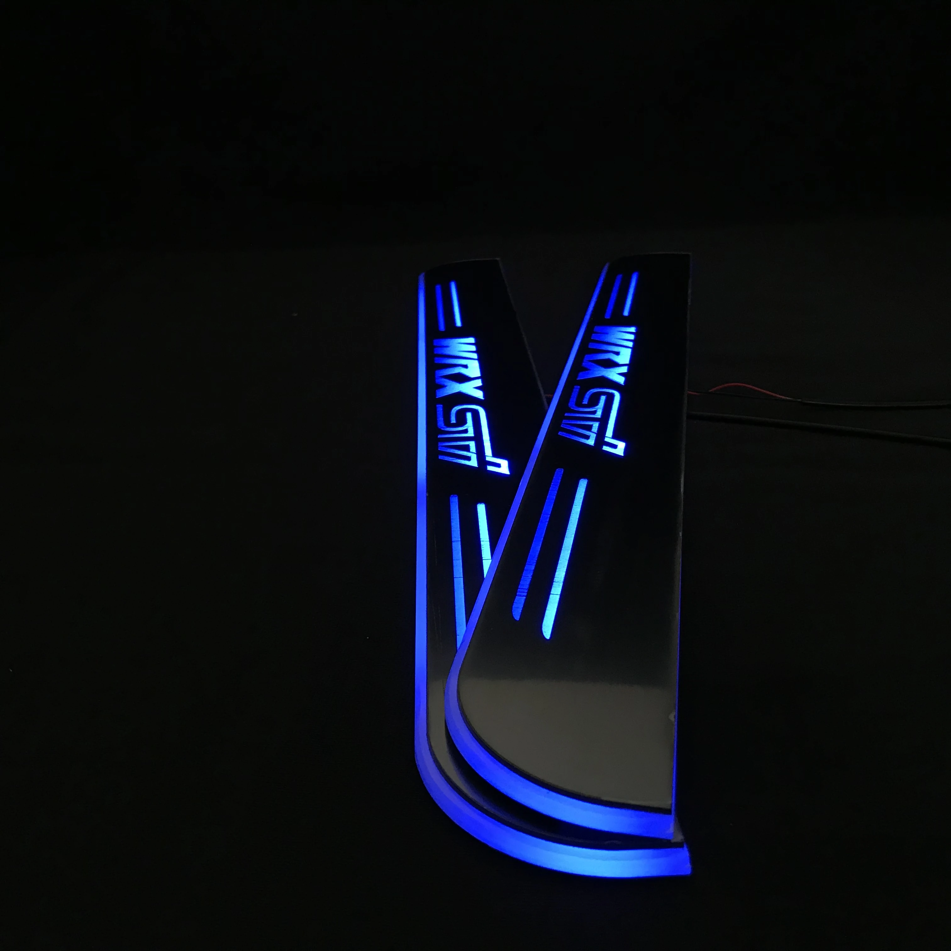 RQXR led движущиеся двери потертости для Subaru WRX STI динамические дверные подоконники пластина плоская подкладка накладки охранники струящийся/фиксированный свет, 2 шт