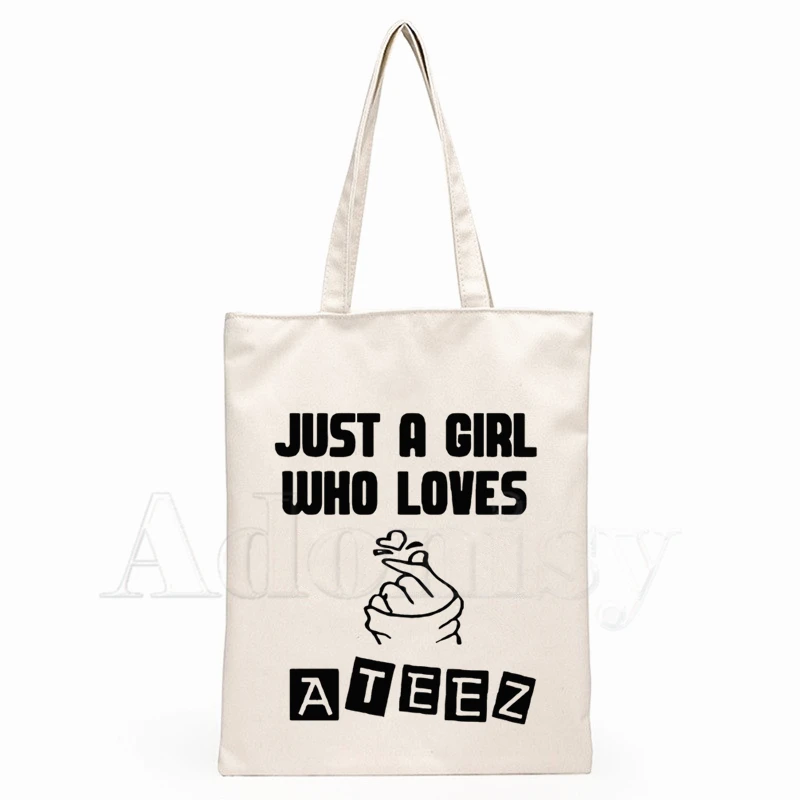 Ateez New Female Handbags Hot Selling Fashion Handbag Canvas Bag Tote Ladies Casual Shoulder Bag Reusable Shopping Bags