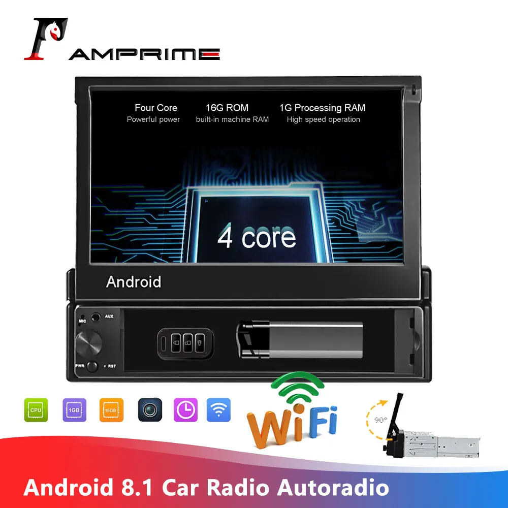 AMPrime 1din Android Car Radio wifi Car Multimedia GPS Navigation Autoradio Bluetooth Stereo Radio FM AUX USB Auto Audio player AMPrime 1din Android Car Radio wifi Car Multimedia GPS Navigation Autoradio Bluetooth Stereo Radio FM AUX USB Auto Audio player