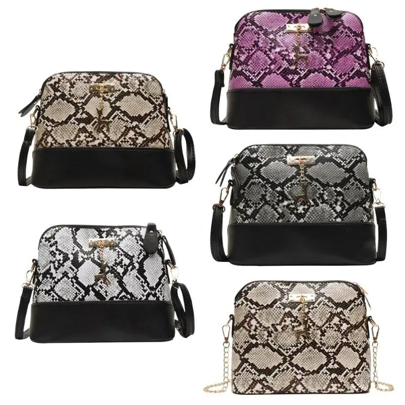 

New Classic Serpentine Messenger Bag For Women 2019 Shoulder Handabag Fashion Money Bag Snake Skin Crossbody Bags Bolsa Feminina