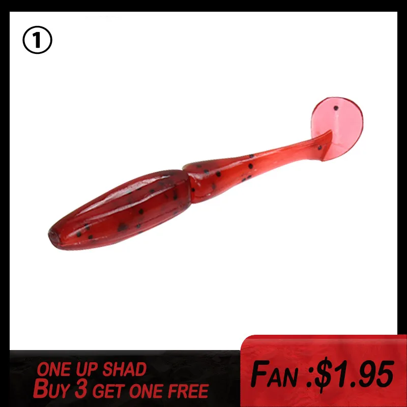 One up shad leurre приманка Мягкая приманки силиконовые sawamura paddle 60 мм 1 4 г черная окуня 10