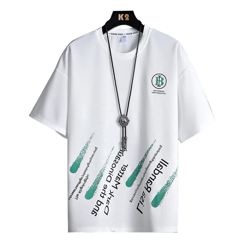 

Men Fashion Trend T-Shirt Breathable Regular Fit Cotton Print Hip Hop Casual Graphic Tees Tops High Quality Dropshipping