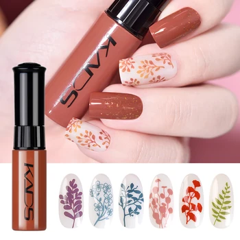 

KADS 1pc Nail Art Stamping Polish Stamp Plate Printing Varnish Pen Paints Lacquer for Manicure Template Lacker Blue Nail Polish