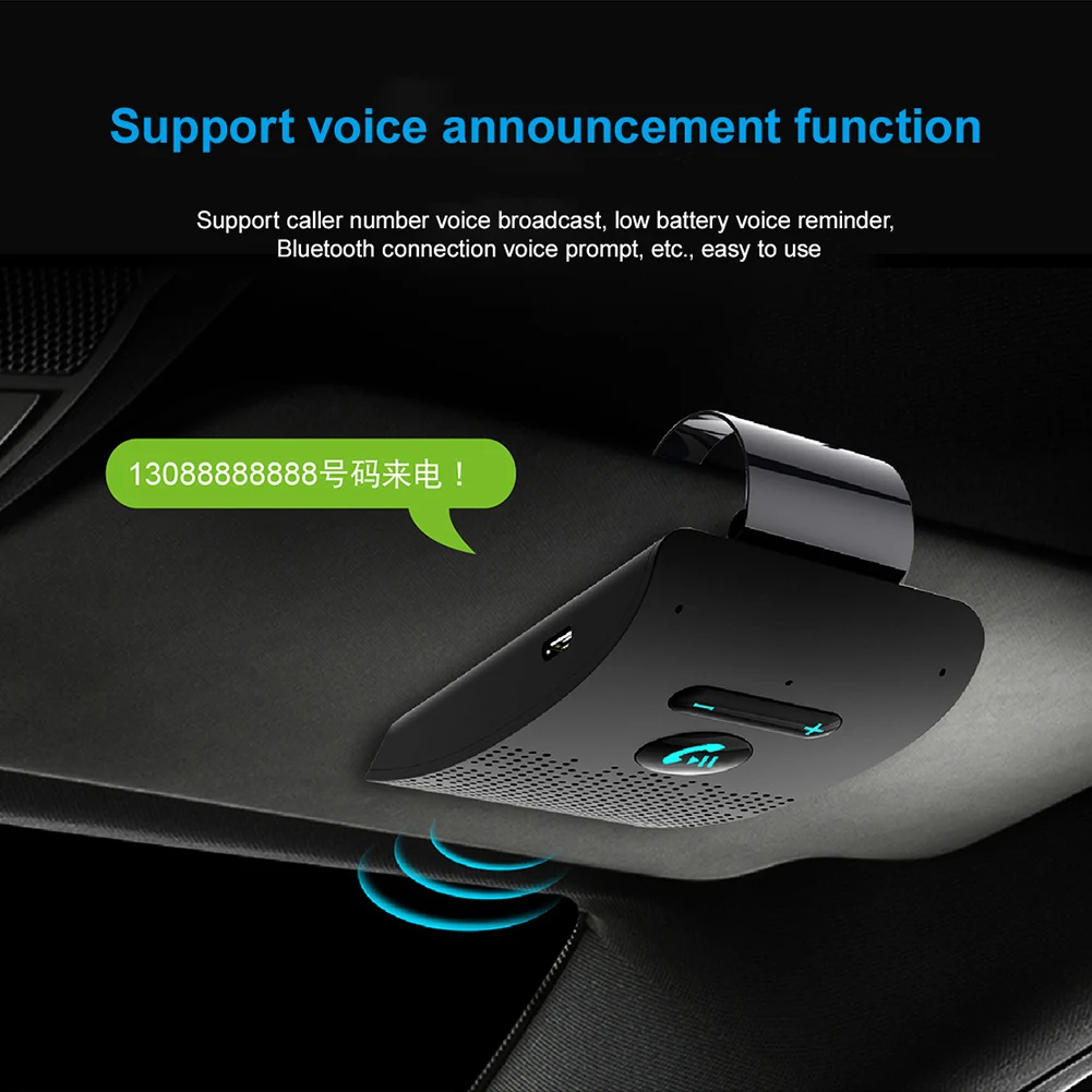 Солнцезащитный козырек Голосовая трансляция беспроводной Bluetooth Hands-free автомобильный приемник динамик Автомобильные аксессуары интерьер