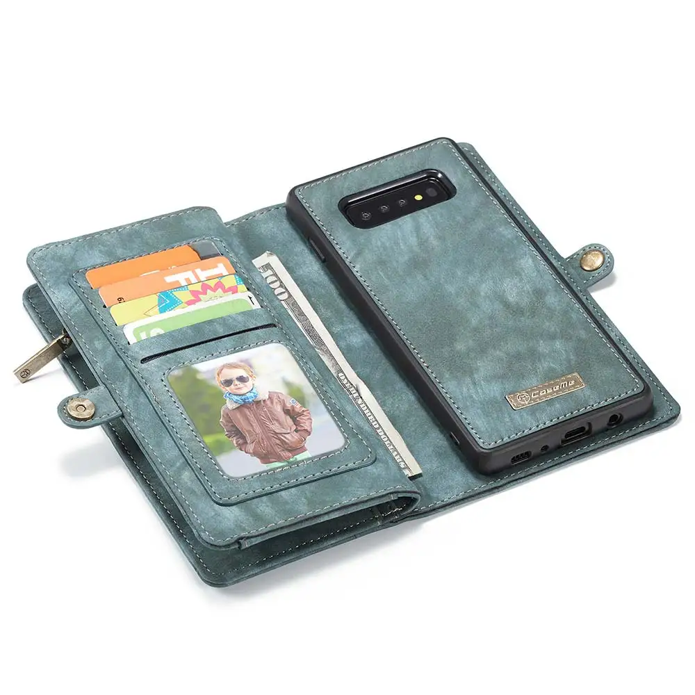 Кожаный чехол в стиле ретро для samsung Galaxy Note 10 Plus S7 Edge S8 S9 S10 S10E A50 A70 A40 съемный магнитный кошелек, чехол для телефона