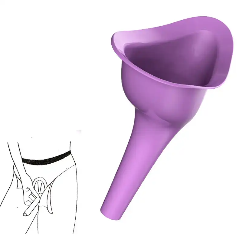 女性立ち排尿シリコーンスタンドアップおしっこデバイスカップ屋外走行ポータブル便器 小便器 Aliexpress