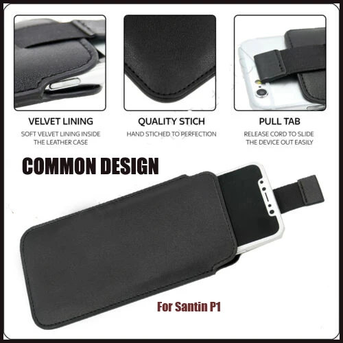 Casteel PU Leather Case For Santin P1 Pull Tab Sleeve Pouch Cover | Мобильные телефоны и аксессуары