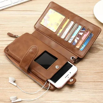 

New Style MEN'S LONG Pattern Wallet Multi-functional Snap Closure Clutch Bag Large Capacity Men's Mobile Phone Bag Clutch Bag