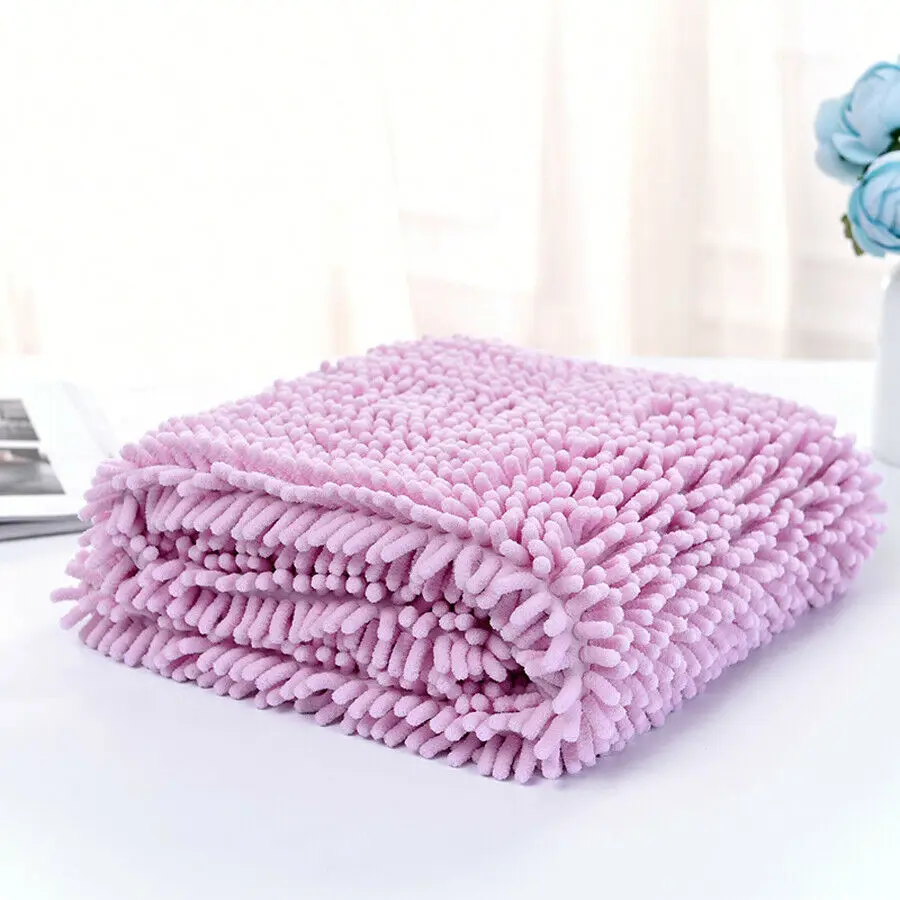 Модное Брендовое Новое мягкое быстросохнущее впитывающее полотенце для домашних животных, собак, кошек, без ворса - Цвет: Розовый
