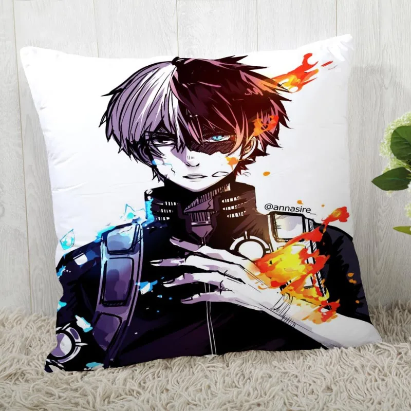 Custom Pillow Cases Boku no Hero Academia Square Pillowcase Christmas Zippered Pillow Cover 40*40cm,45*45cm(One Side - Color: Pillowcase 9