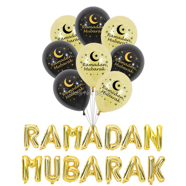 Ramadan Eid Mubarak Dekorationen Kranz Ornamente Banner Luftballons Holz  Light Box Hajj Umrah - .de
