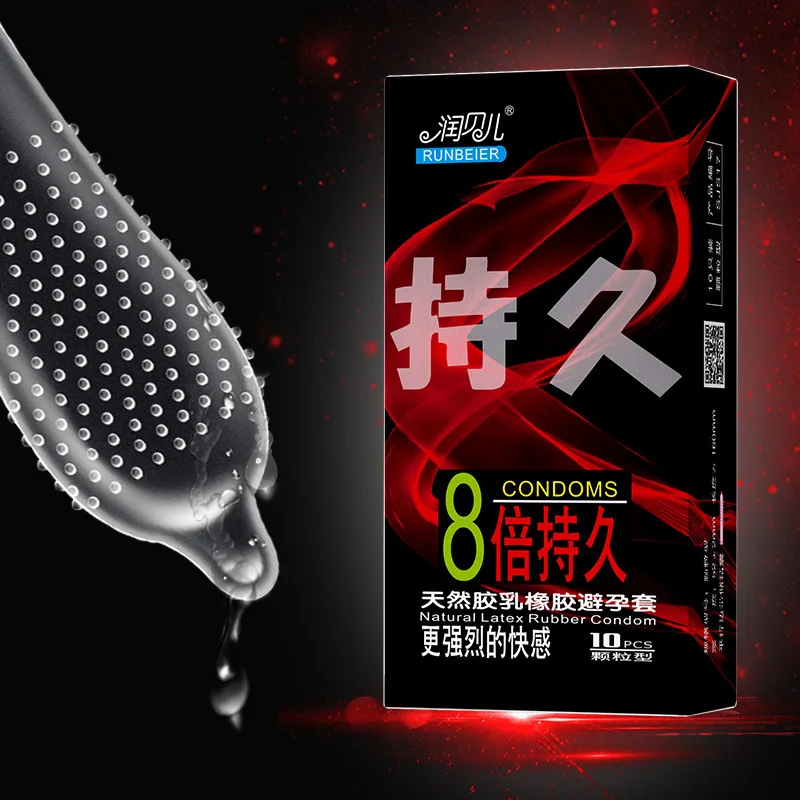 10 PCS Lubricated Latex Condom Natural Feeling Safety Sex Accessories Ultra Sensitive Condom with Mace Pointed Design