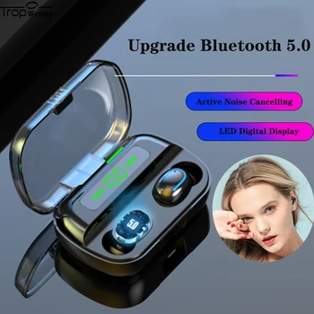 

Trop Weiling Fingerprint Bluetooth Earphone Bluetooth 5.0 Earphone Sport Gaming Headset for Smart Phone Hifi Headphone Earphones